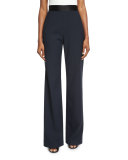 Focal Wide-Leg Crepe Pants, Ink