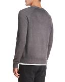 Raglan Wool-Cashmere Crewneck Sweater