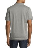 Provence Heather Knit Polo Shirt, Gray