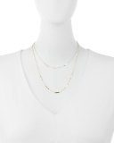14K Gold Bar Duo Necklace