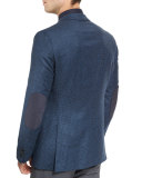 Jayson Houndstooth Two-Button Wool Sport Coat, Navy