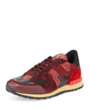 Men's Rockrunner Camo-Print Sneaker, Red 