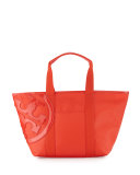 Beach Small Zip Tote Bag, Red