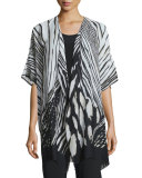 Summer Safari Short-Sleeve Cardigan, Plus Size