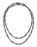 Monnalisa 18K White Gold Necklace with Black & White Diamonds, 49.95 tdcw
