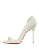 Toboggan Glitter Leather Red Sole Pump
