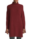 Cashmere Turtleneck Tunic, Oxblood