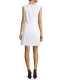 Sleeveless Heart Sheath Dress, White