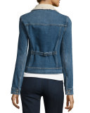 Leo Denim Jacket w/Faux-Shearling Lining, Hyperion