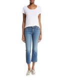 Selena Cropped Boot-Cut Jeans, Lonesome