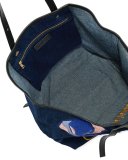 Andy Floral Denim Tote Bag, Flowers