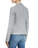 Jonita K Parkdale Double-Breasted Jacket, Light Gray Multi