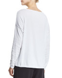 Long-Sleeve Sequined Butterfly Sweater 