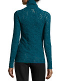 Long-Sleeve Lace Turtleneck Blouse, Tornado