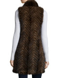 Herringbone Mink Fur Vest 