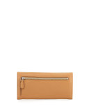 Vitello Phenix Flap-Over Wallet, Caramel (Caramel)