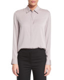 Petah Classic Georgette Blouse, Dusty Lilac