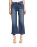 Le Capri Crop Wide-Leg Jeans, Plum Beach
