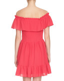 Off-the-Shoulder Ruffle Mini Dress