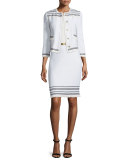 Milano Knit Contour Tank, Alabaster