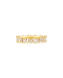 Fireworks Diamond Baguette Eternity Ring in 18k Yellow Gold, Size 6.5