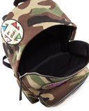 Camouflage Gemstone Patch Backpack, Multi