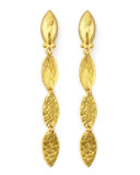 Willow 24k Leafy Drop Earrings