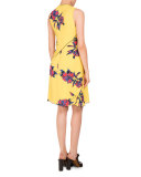 Floral Sleeveless V-Neck Dress, Multi