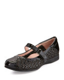 True Woven Mary Jane Sneaker, Black