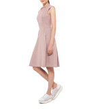 Keyhole Sleeveless A-Line Dress