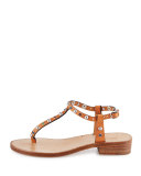 Aelith Studded Thong Sandal, Natural