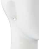 CZ Top Simulated-Pearl Stud Earrings, 8mm