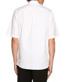 Tuxedo-Style Short-Sleeve Shirt, White