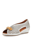 Lanner Laser-Cut Slip-On Wedge, Ice