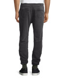 Faded Moto Sweatpants, Dark Gray