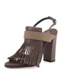 Kilted Open-Toe Sandal