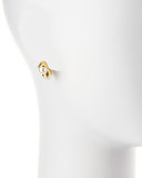 Pearly Bud Jacket Earrings, Ivory/Gold