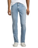 Thin Finn Broken Pale Slim Jeans, Light Blue