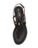 Violette II Leather T-Strap Sandal, Black