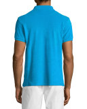 Terry Short-Sleeve Polo Shirt, Cobalt