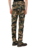 Camouflage Twill Cargo Pants, Green