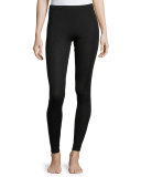 Cashmere-Silk Blend Leggings, Black