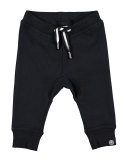 Stan Cotton-Blend Drawstring Sweatpants, Black, Size 12-24 Months