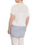 Short-Sleeve Tunic with Shirttail Hem, Plus Size 