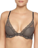 Feathers Contour Underwire Bra, Graphite