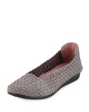 Belicia Stretch-Woven Flat, Pewter