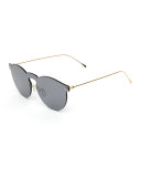 Rimless Mirrored Sunglasses, Gray