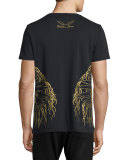 Headdress-Graphic Short-Sleeve T-Shirt, Black