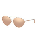 Mirrored Oval Sunglasses, Rose Gold