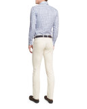 Cambridge Plaid Sport Shirt, Imperial Turquoise